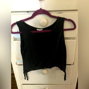 Ovate. Silk cropped tank with side ties. Size Small